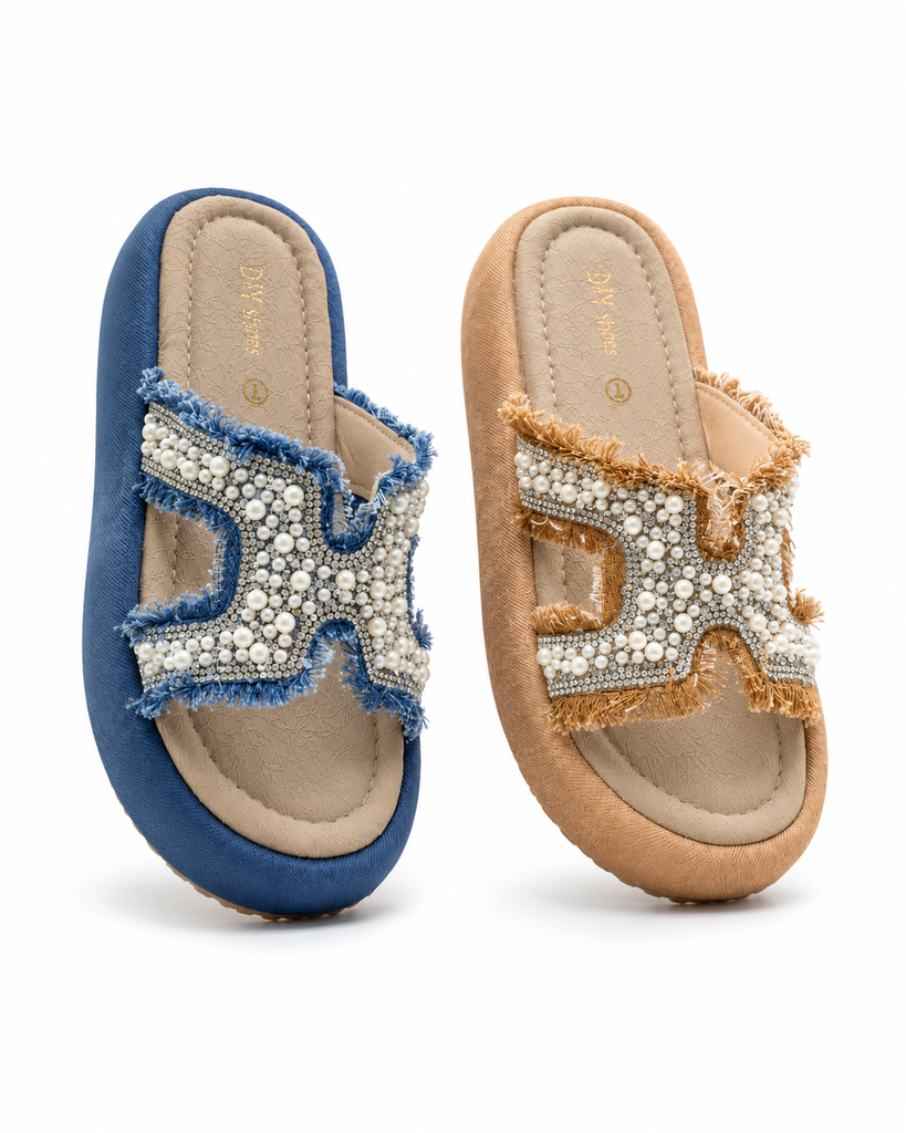 Denim Pearl Designer Sleeper (Blue Denim, 36)