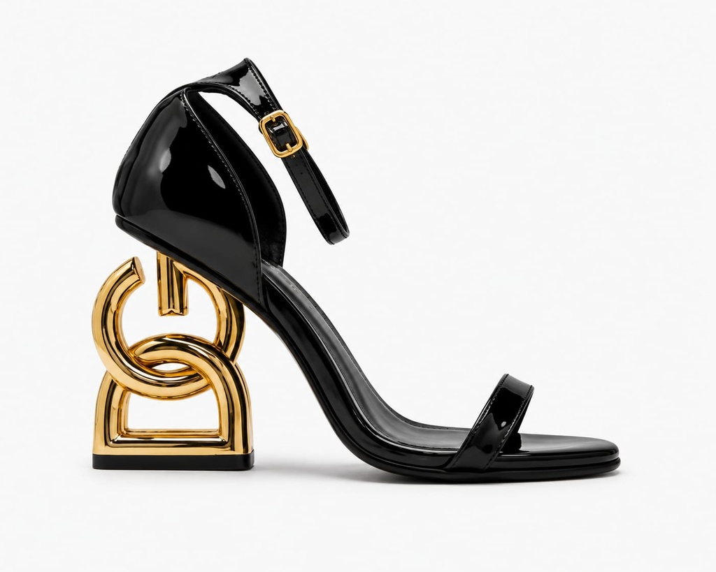Luxury Black Patent Heel D
