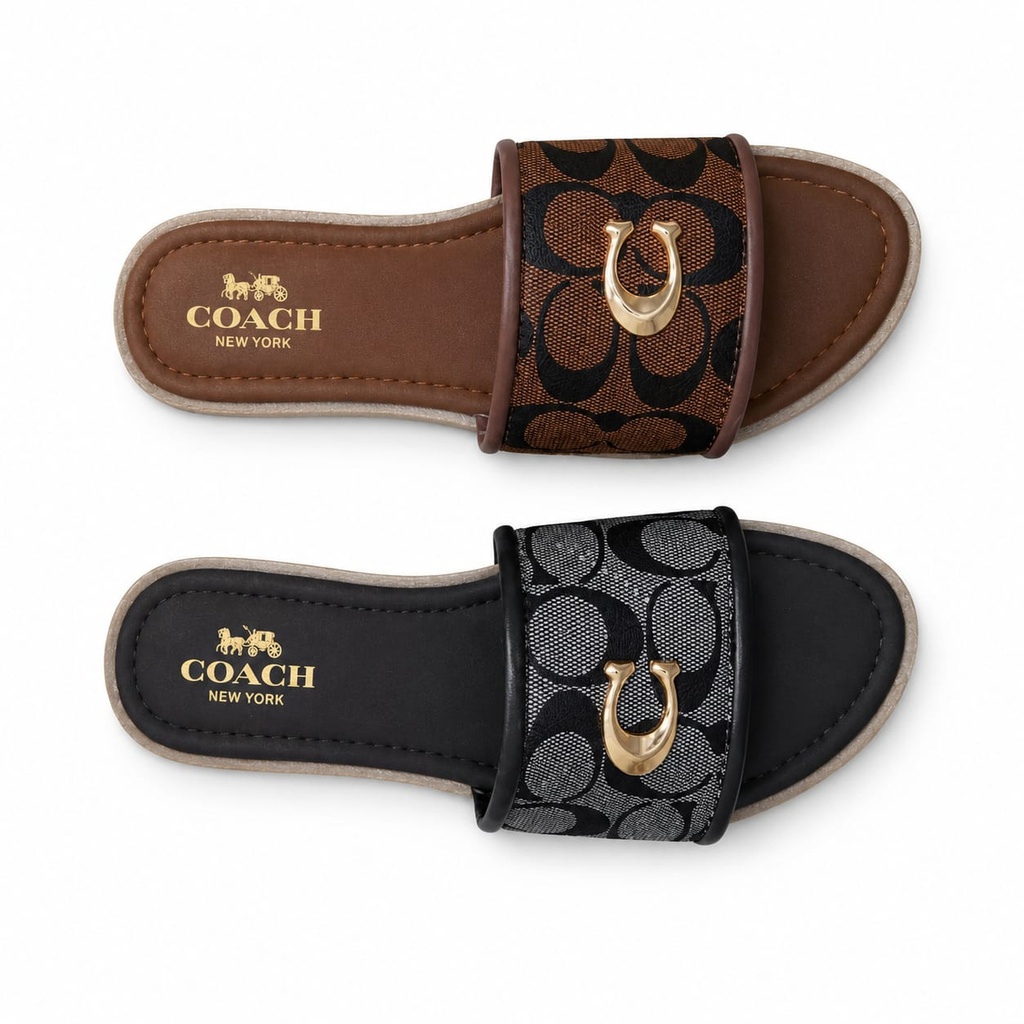 Women Designer Flat Slippers (Black, 37)