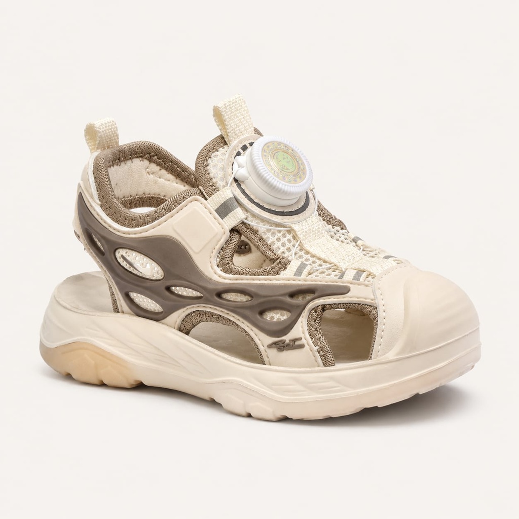 Kids Beige Sports Sandals (26)